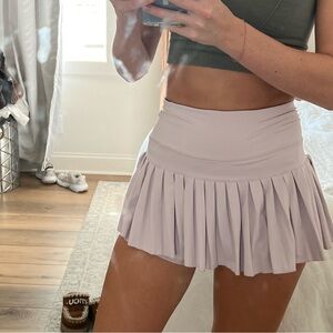 Gold Hinge Pleated Tennis Skirt